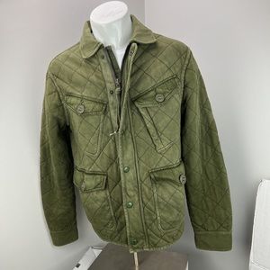 Polo Ralph Lauren quilted green button flap field jacket Medium